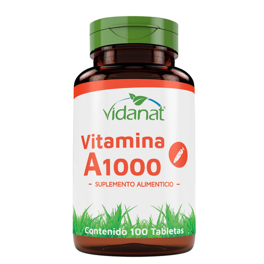 Vitamina A 1000Miligramos 100 Tabletas (VIDANAT/VITAMINAS)