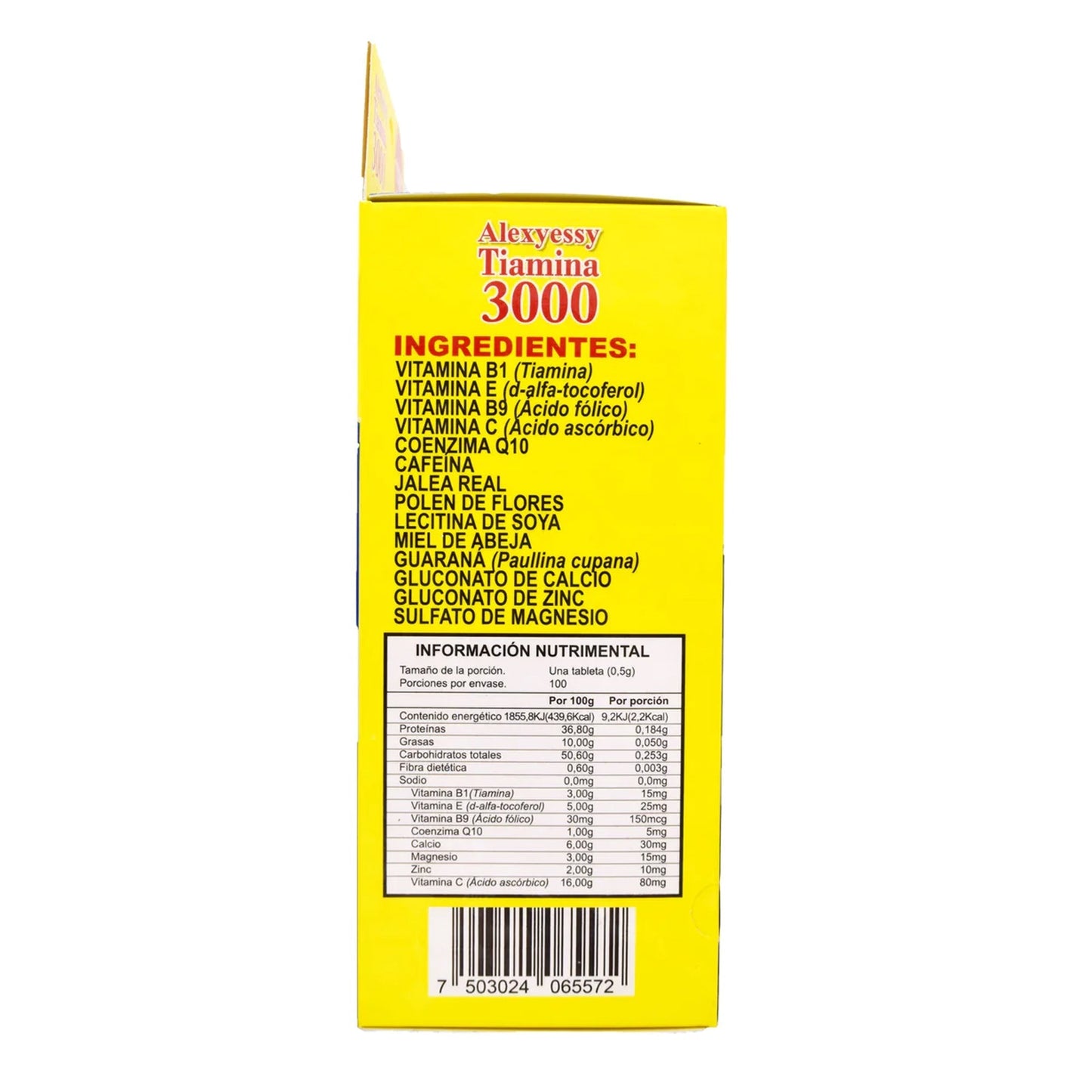 Tiamina 3000 100 Tabletas (ALEXYAC NATURAL)