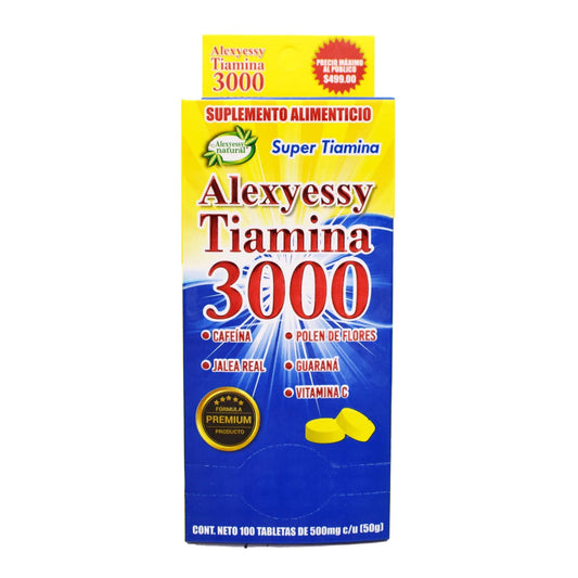 Tiamina 3000 100 Tabletas (ALEXYAC NATURAL)
