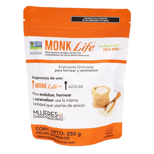 Endulzante Monk Fruit Granulado 250 G (MONK LIFE)