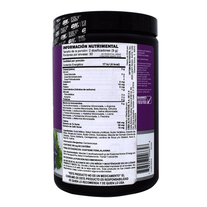 On Amino Energy Grape 270 G (OPTIMUS NUTRITION)