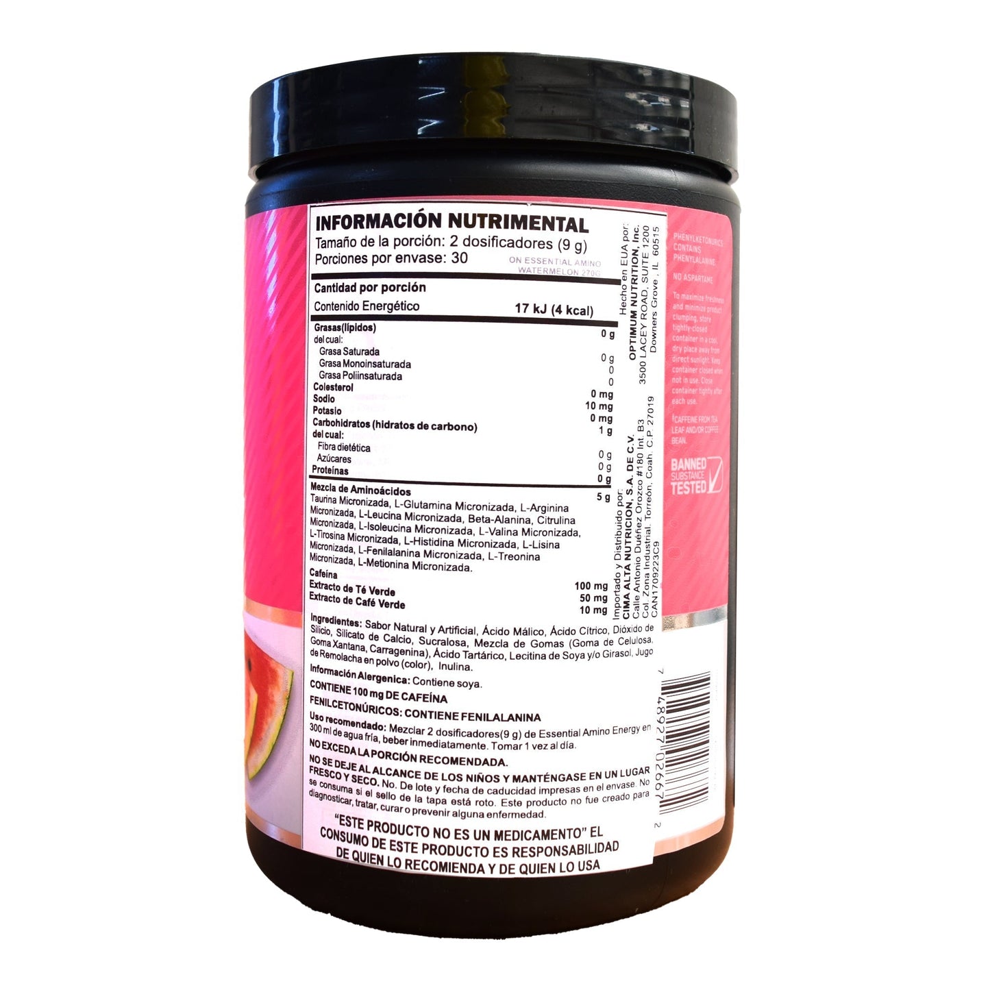 On Amino Energy Watermelon 270 G (OPTIMUS NUTRITION)