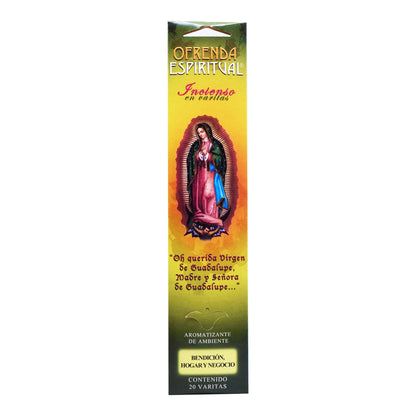 Incienso Virgen Bendicion Hogar Y Negocio 20 Varitas (OFRENDA ESPIRITUAL)