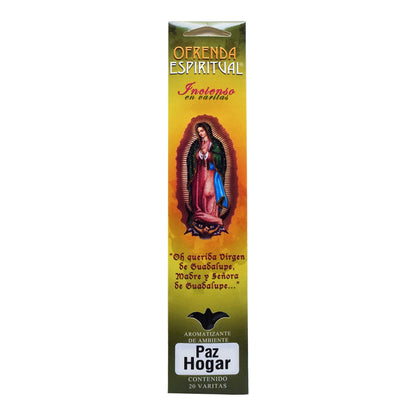 Incienso Virgen Paz En El Hogar 20 Varitas (OFRENDA ESPIRITUAL)