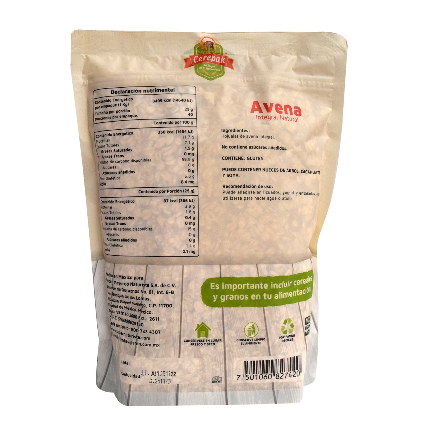 Avena Integral 1 Kg (MAXILU)