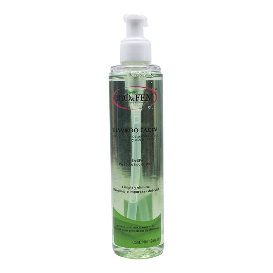 Shampoo Facial De Avena Aloe Y Semilla De Uva 250 Mililitros (BIO&FEM)