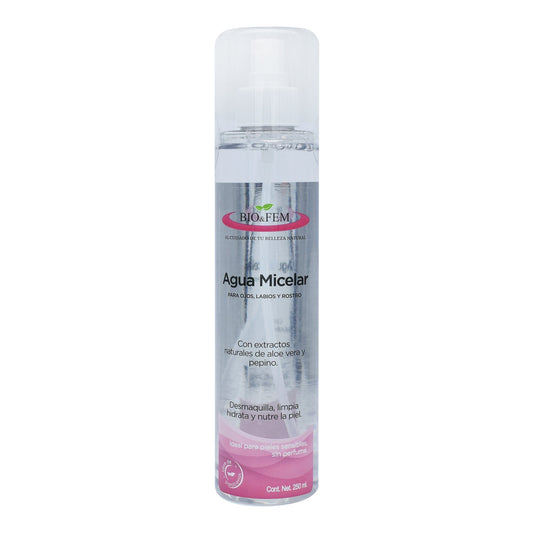 Agua Micelar Para Ojos Labios Y Rostro 250 Mililitros (BIO&FEM)