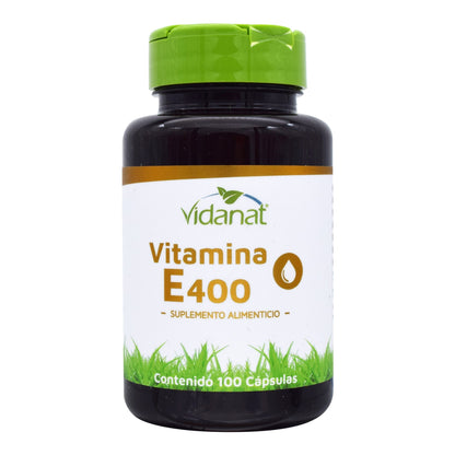 Vitamina E 400 UI 100 Cápsulas – Antioxidante, piel saludable y sistema inmune