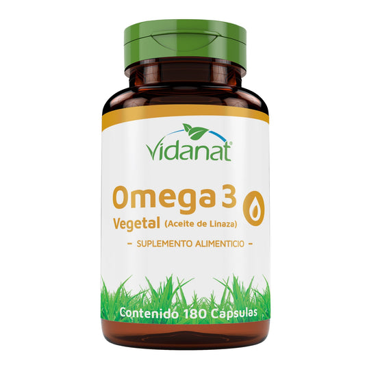 Omega 3 Vegetal/Aceite De Linaza 180 Cápsulas (VIDANAT/VITAMINAS)