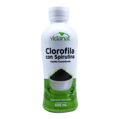 Clorofila Con Spirulina 500 Mililitros (VIDANAT/VITAMINAS)