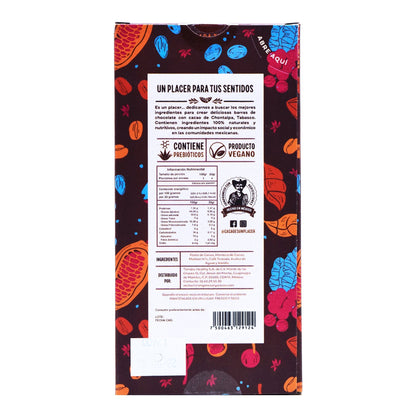 Chocolate Obscuro Con Cafe Tostado Sin Azucar 80 G (CACAO ES UN PLACER)