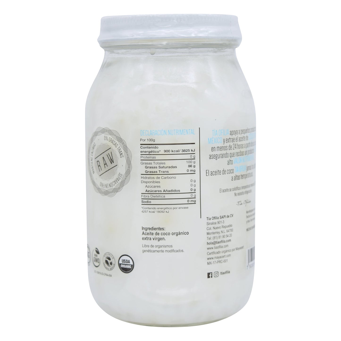 Aceite De Coco 473 Mililitros (TIA OFILIA)