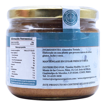 Crema De Almendra 320 G (ECOIDEA ORIGENES)
