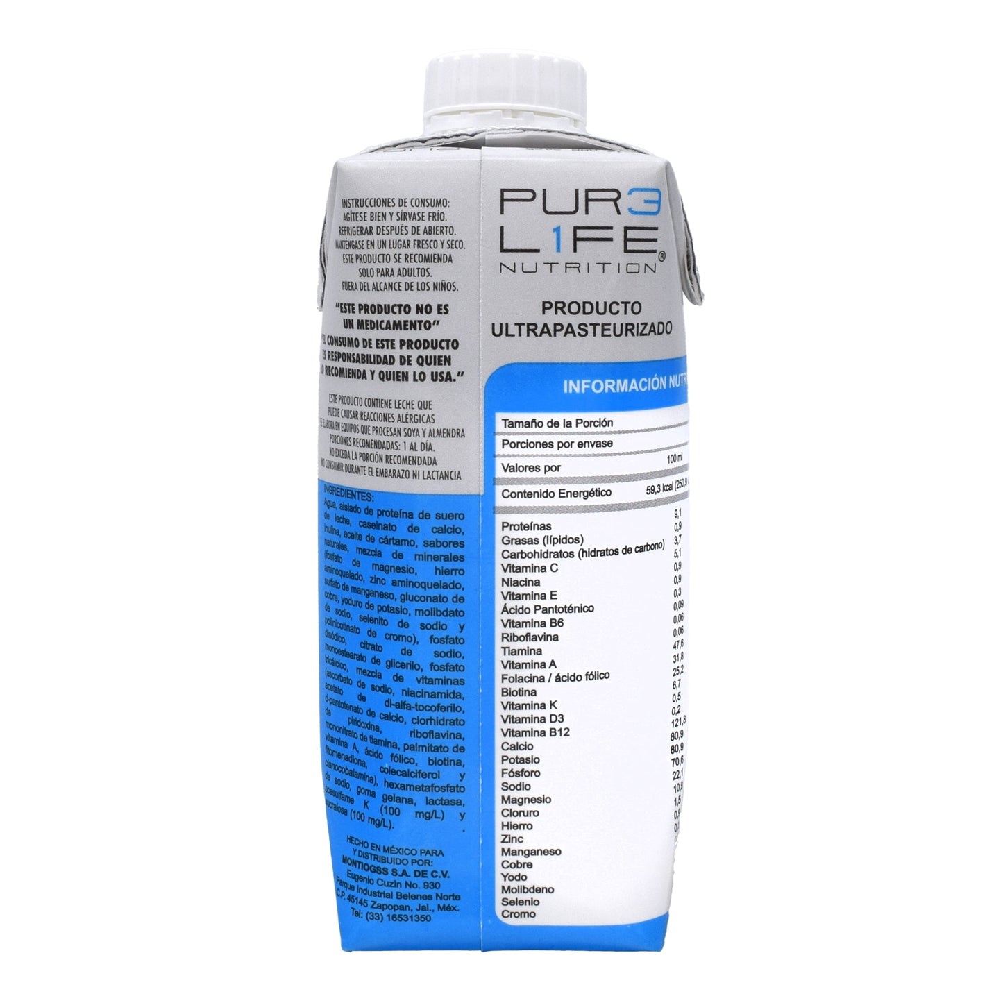 Bebida Isolate Protein Vainilla 330 Mililitros (PUR3 L1FE)