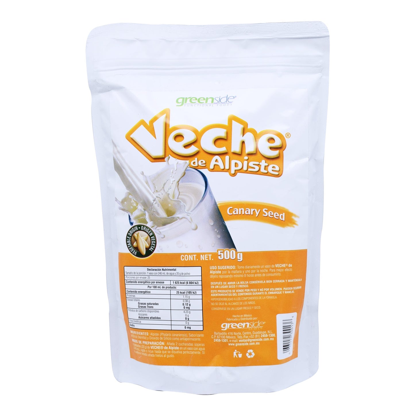Bebida De Soya De Alpiste 500 G (GREENSIDE)
