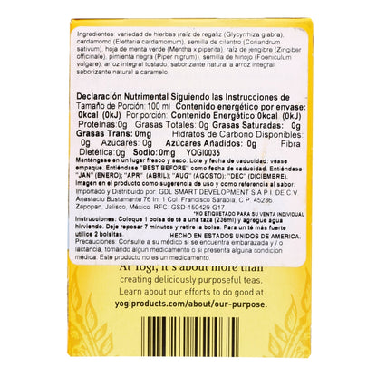 Infusion De Hierbas Hinojo 16 Sob (YOGI)