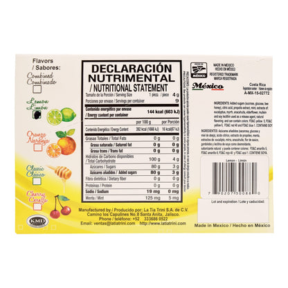 Caramelo De Propoleo Sabor Limon 36 G (Paquete 12) (LA TIA TRINI)