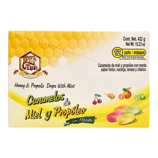 Caramelo De Propoleo Sabor Cereza 36 G (Paquete 12) (LA TIA TRINI)
