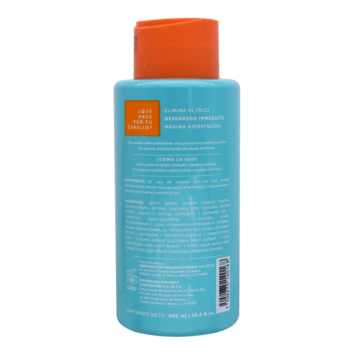 Shampoo Anti Frizz 450 Mililitros (BIOMETIK)