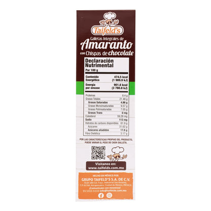 Galleta De Amaranto Chocolate 190 G (TAIFELDS)