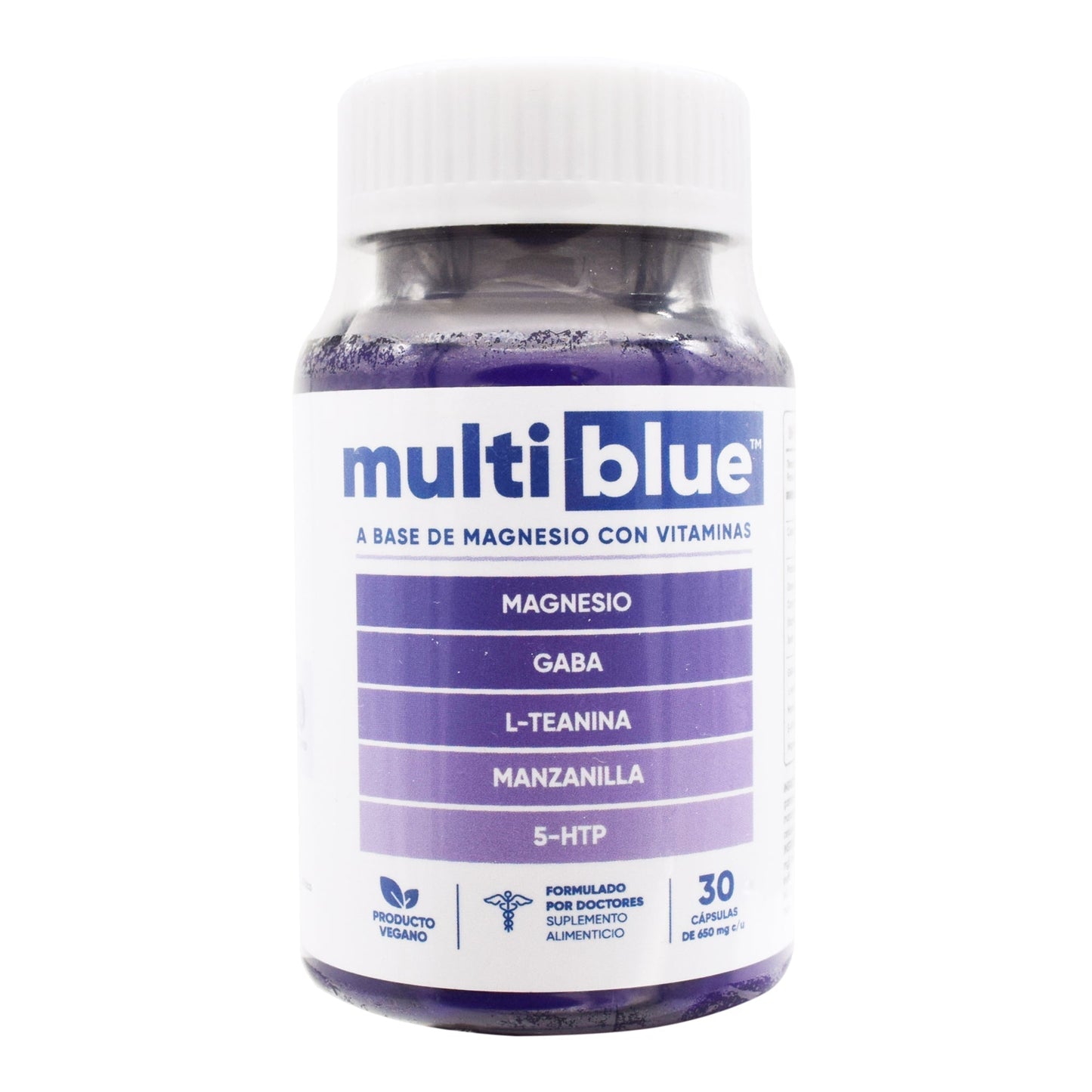 Magnesio Gaba L Teanina 30 Cápsulas (MULTIBLUE)