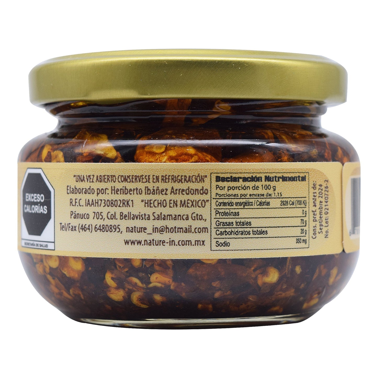 Salsa Chile De Arbol Y Ajo En Hojuela 115 G (NATURE IN)