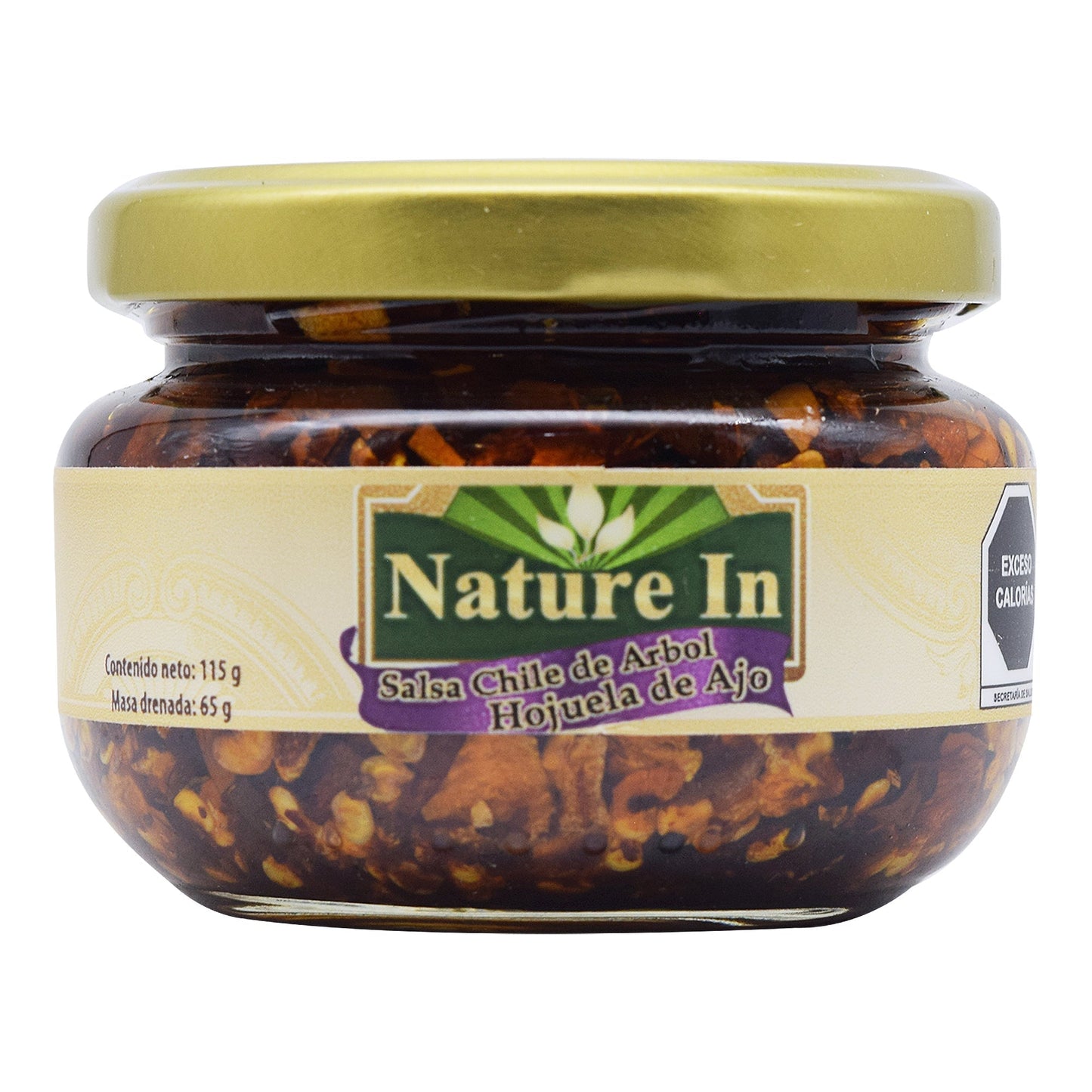 Salsa Chile De Arbol Y Ajo En Hojuela 115 G (NATURE IN)