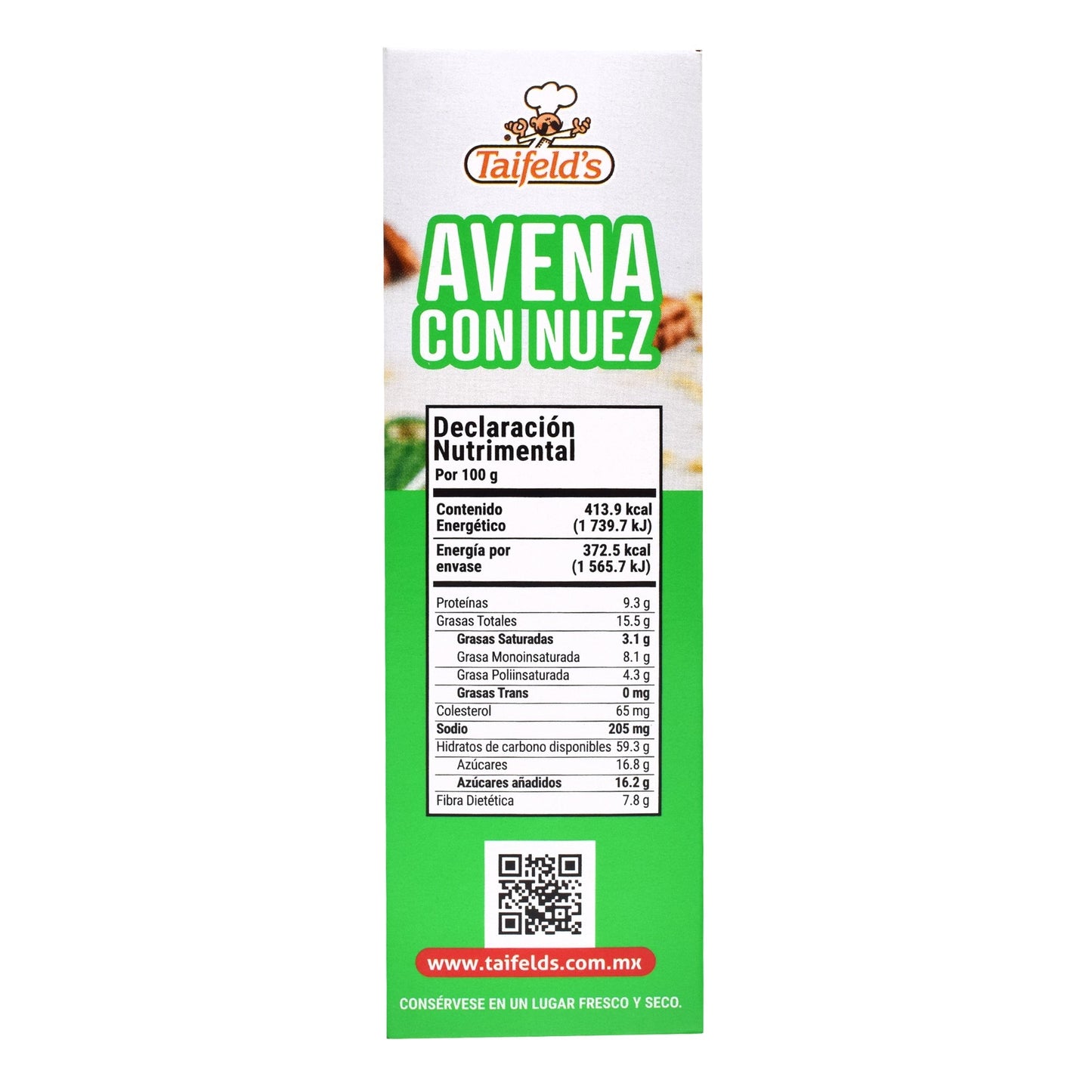 Galleta De Avena Con Nuez 90 G (TAIFELDS)