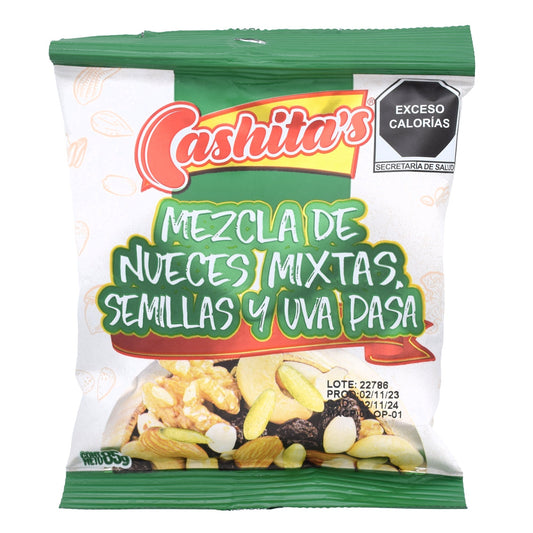 Mezcla De Nueces Semillas Y Uva Pasa 85 G (CASHITAS)