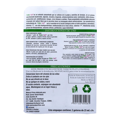 Desinfectante Para Frutas Y Verduras 2 Pzas (PURA NAT)