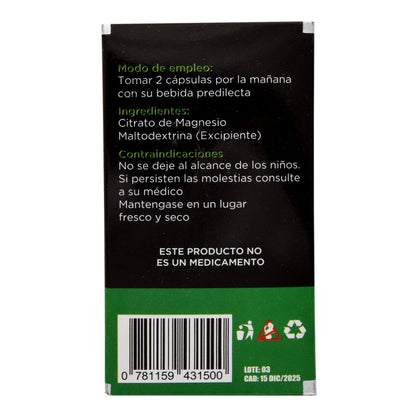 Citrato De Magnesio 60 Cápsulas (JOY NATURA)