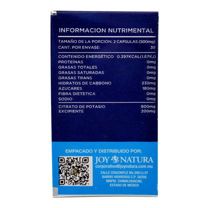 Citrato De Potasio 60 Cápsulas (JOY NATURA)