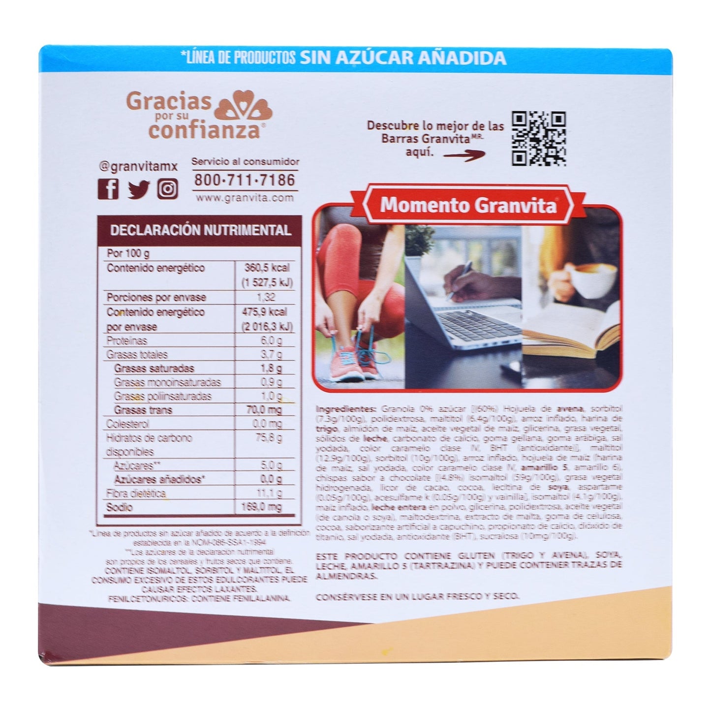 Barra De Cereal Sab Capuchino 22 G (Paquete 6) (GRANVITA)