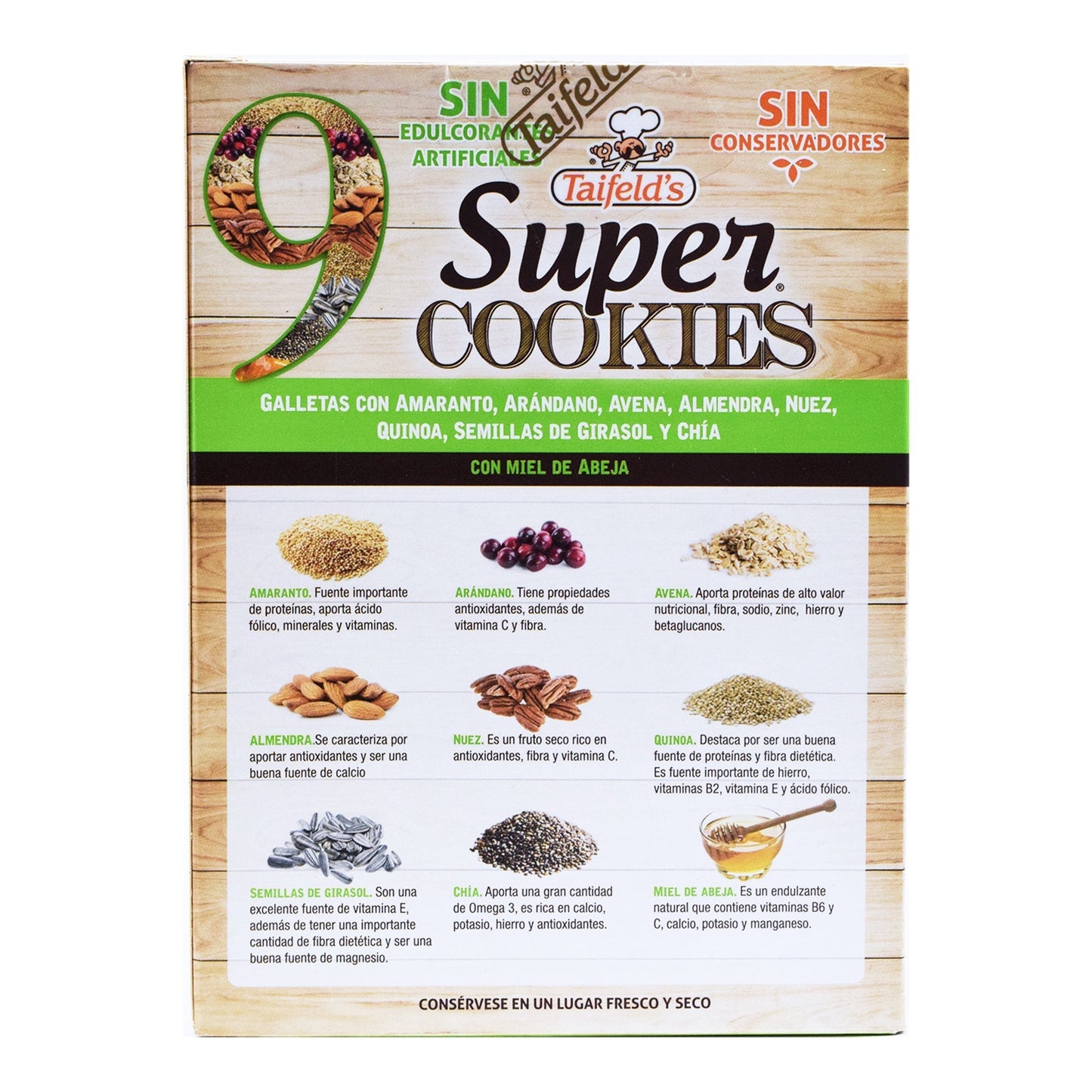 Galleta 9 Super Foods 180 G (TAIFELDS)