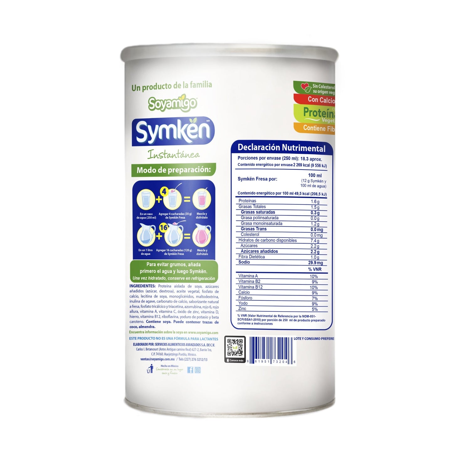 Bebida De Soya Fresa 550 G (SOYAMIGO)