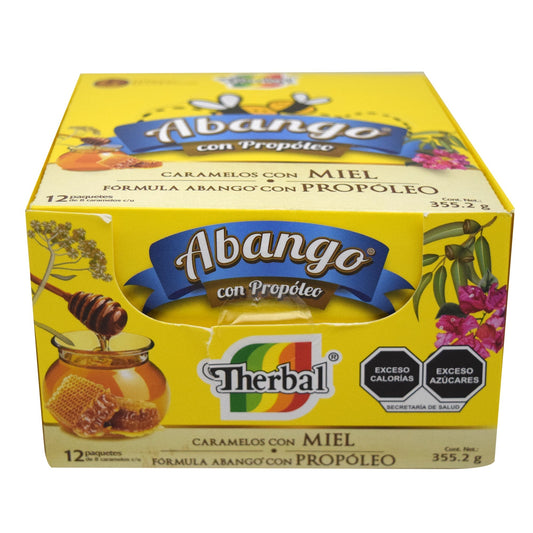 Caramelo Abango Con Miel 29.6 G (Paquete 12) (THERBAL)