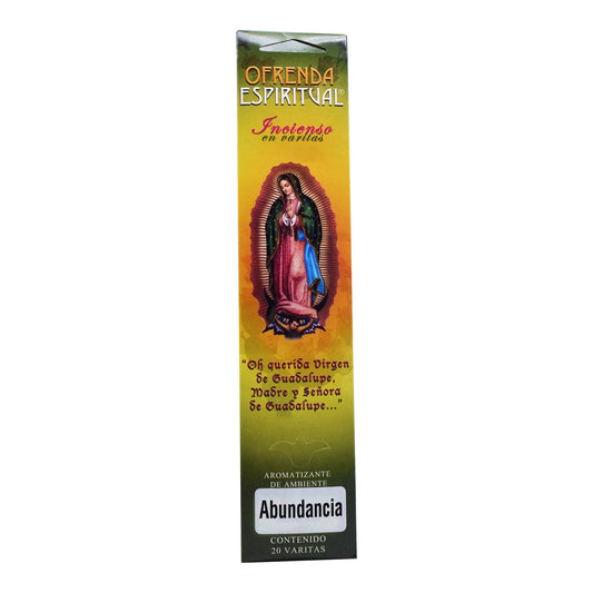 Incienso Virgen Abundancia 20 Varitas (OFRENDA ESPIRITUAL)