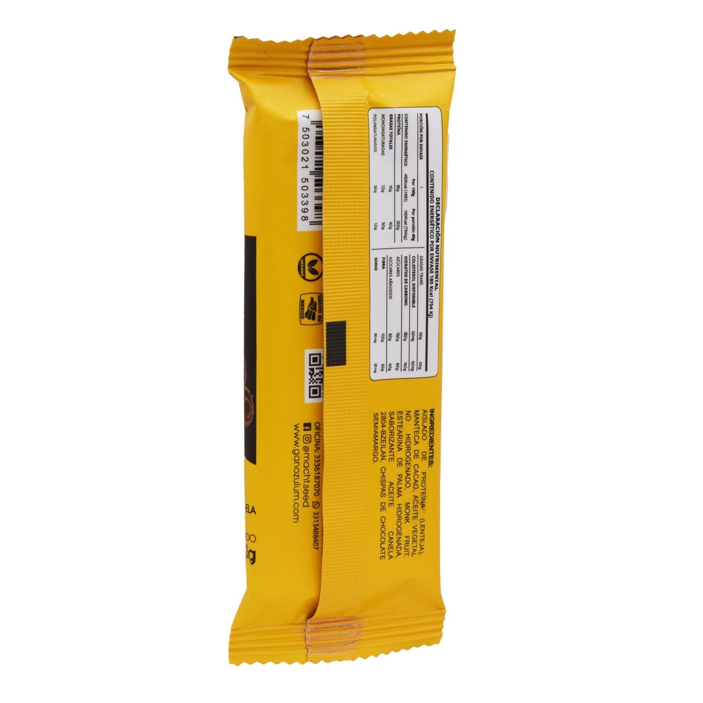 Barra De Proteina Cubierta De Chocolate Canela Vainilla 22 G (Paquete 15) (MACHTSEED)