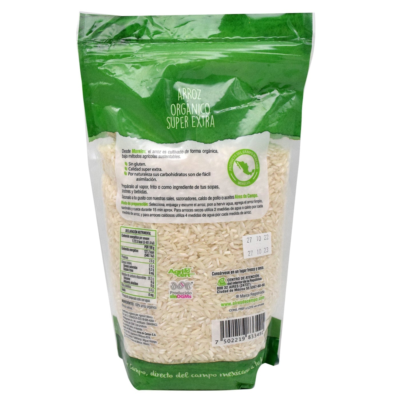 Arroz Blanco Morelos 1 Kg (AIRES DE CAMPO)