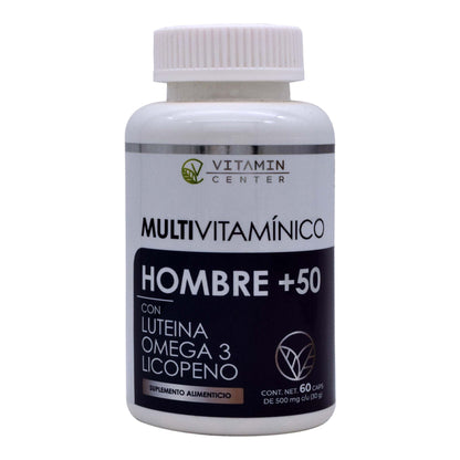 Multivitaminico Hombre 50 Mas 60 Cápsulas (VITAMIN CENTER)