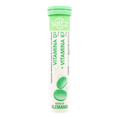Vitamina D3 Vitamina K2 Efervescente 20 Tabletas (SELTZ)