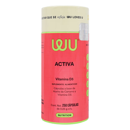 Vitamina D3 250 Cápsulas (WU NUTRITION)