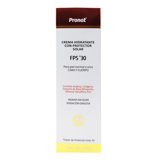 Crema Hidratante Con Protector Solar Fps 30 100 G (PRONAT)