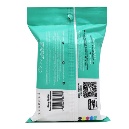 Toallita Desmaquillante Con Agua Micelar Y Pepino 30 Pzas (BY APPLE ACCESORIES)