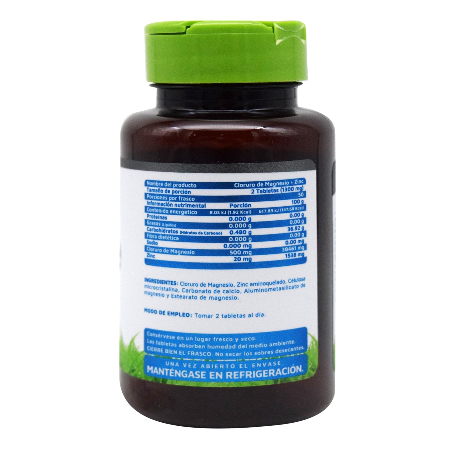 Cloruro Magnesio Mas Zinc 100 Tabletas (VIDANAT/VITAMINAS)