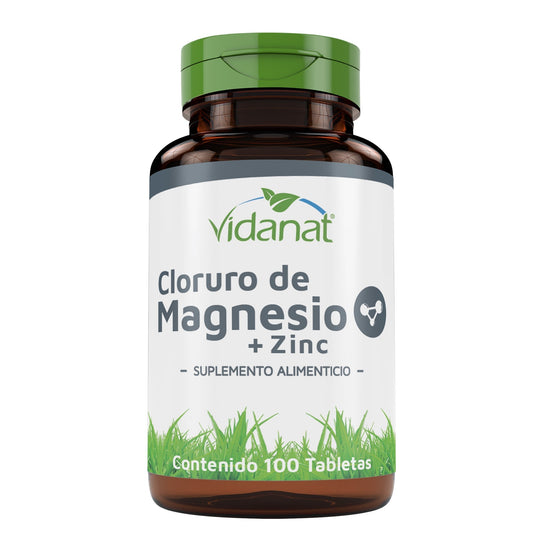 Cloruro Magnesio Mas Zinc 100 Tabletas (VIDANAT/VITAMINAS)