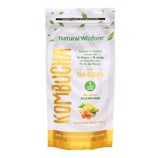 Kombucha Pií±a Curcuma 150 G (NATURAL WISDOM)
