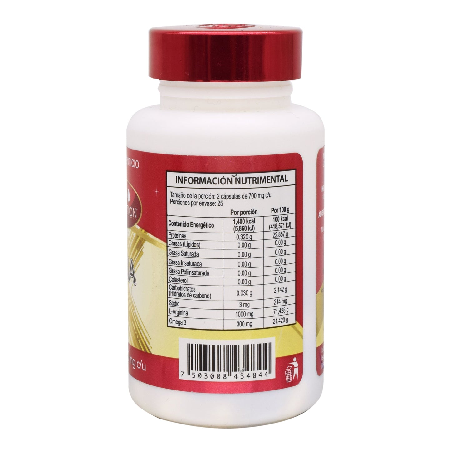 L Arginina Y Omega 3 50 Cápsulas (KEEP NATURAL)