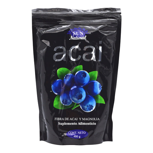 Fibra De Acai Con Alcachofa Y Magnolia 480 G (SUN NATURAL)