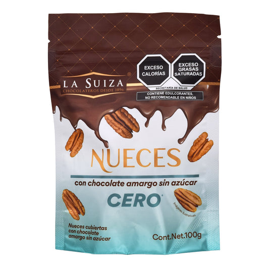 Nueces Cubiertas Chocolate Amargo 100 G (LA SUIZA)